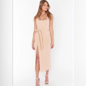 Show me your Mumu Champagne Eden Midi Dress